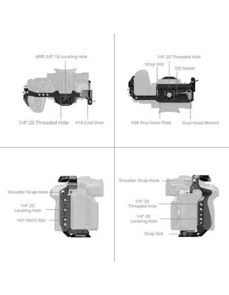 SmallRig HawkLock Quick Release Cage for Panasonic LUMIX GH7 - GH6
