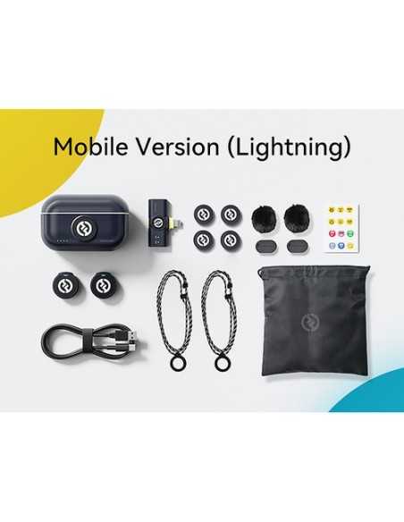 Hollyland LARK M2 with Lighting Plug Wireless Microphone System with Lightning Connector(2.4 GHz, Shine Charcoal)
