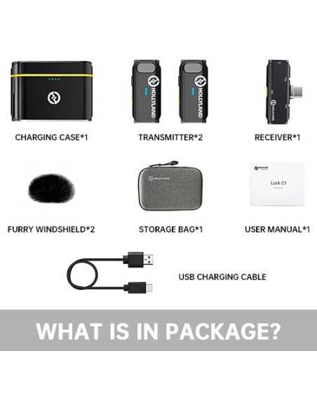 Hollyland LARK C1 DUO Type C per Iphone (Black)