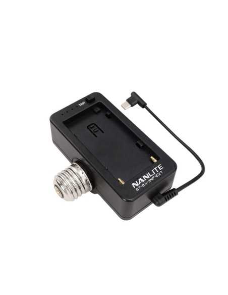 Nanlite Adattatore batteria NP-F per Pavobulb E27