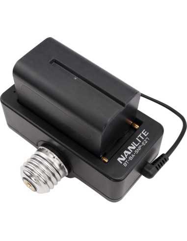 Nanlite Adattatore batteria NP-F per Pavobulb E27