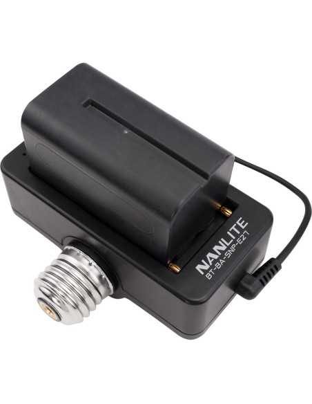 Nanlite Adattatore batteria NP-F per Pavobulb E27
