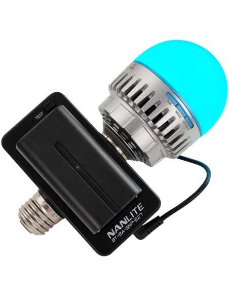 Nanlite Adattatore batteria NP-F per Pavobulb E27
