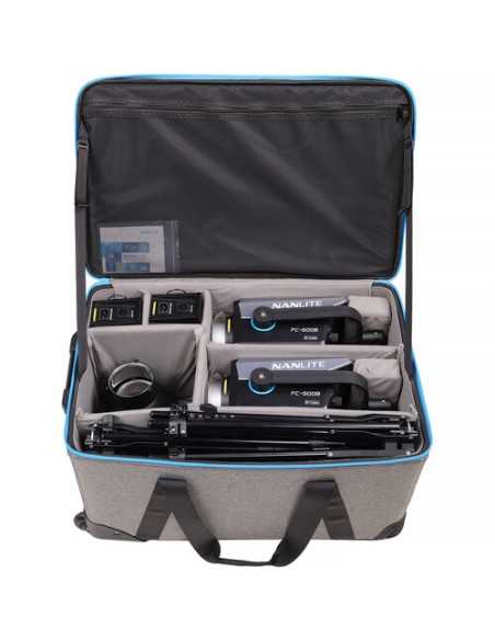 Nanlite FC-500B 2-Light Trolley Case Kit con Light Stand