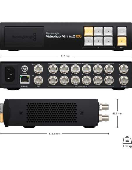 Blackmagic Design Videohub Mini 6x2 12G Router