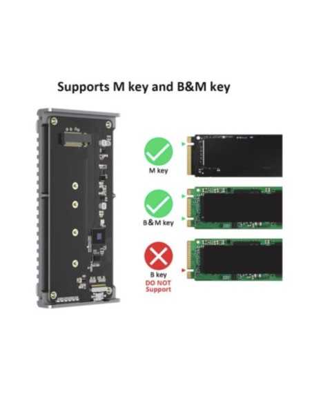 LMP SSD DataFlash USB4 0 TB, alloggiamento per SSD NVMe PCIe USB4 (40 Gbit/s)