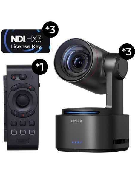 OBSBOT Tail 2 AI-Powered PTZR 4K Live Production Camera - Multicam Combo Kit