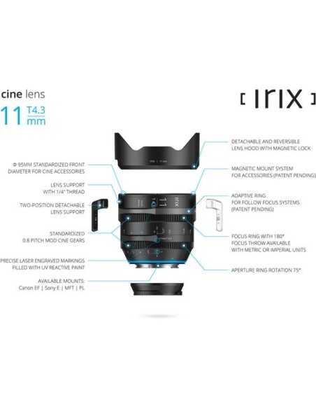 Irix Cine Lens 11mm T4.3 for PL Mount (Metric)