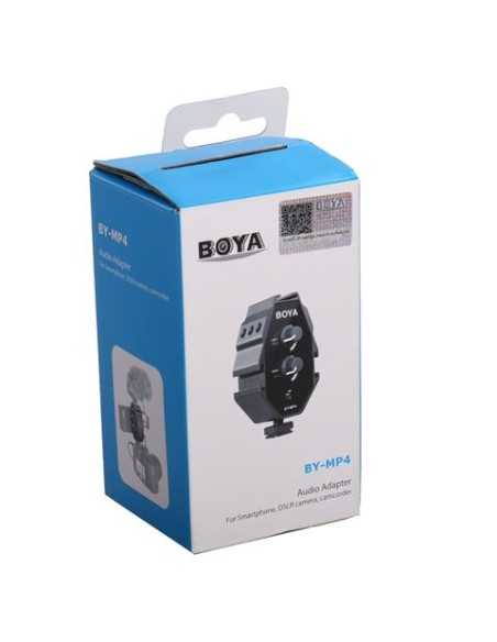 Boya Audio Adapter BY-MP4 for Smartphone, DSLR Cameras, Camcorders