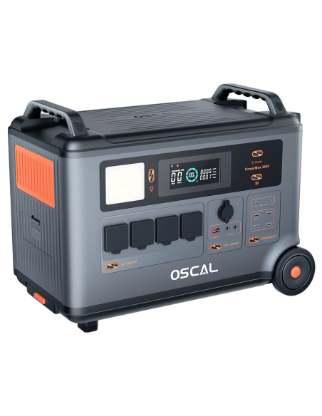 Rental OSCAL PowerMax 3600 Portable Power Station 3600Wh LiFePO4, 3600W (peak 6000W)
