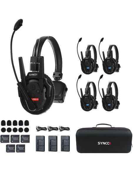 Rental Synco Xtalk XPro5 Wireless Intercom System with 5 Single Earphones (2.4GHz) 500m