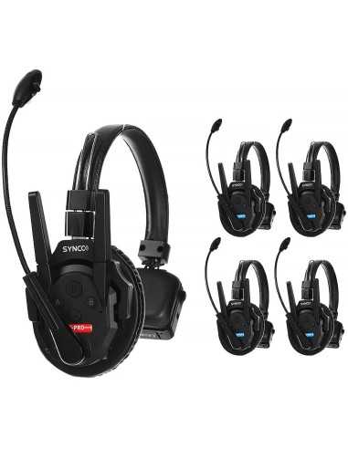 Noleggio Synco Xtalk XPro5 Wireless Intercom System con 5 cuffie monoauricolare (2,4 GHz)
