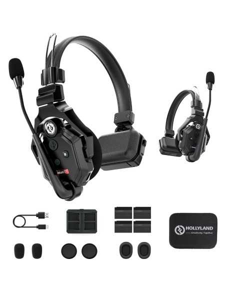 Hollyland Solidcom C1-2S Full-Duplex Wireless DECT Intercom System with 2 Headsets