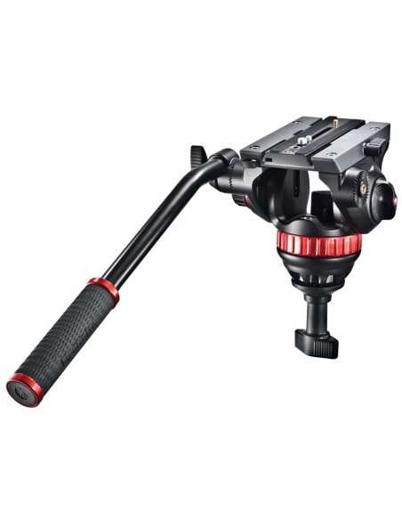 Manfrotto Kit Treppiede Stella mediana con Testa Fluida con coppa diametro75mm - portata 1~6Kg Completo di borsa