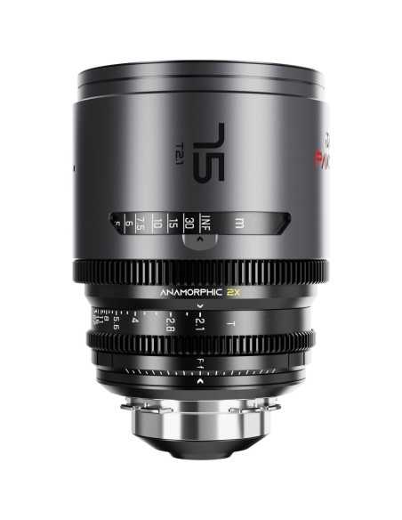 DZOFilm Obiettivo 2x anamorphic Prime 75mm T2.1-Rivestimento Neutro- Attacco PL e EF (Metri)