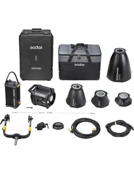 Godox Knowled MG1200Bi Bi-Color LED Monoligh kit con 4 Riflettori e borsa