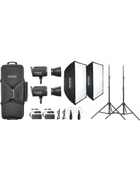 Godox Litemons LA300Bi Bi-color LED Video Light 2-light kit (Black)