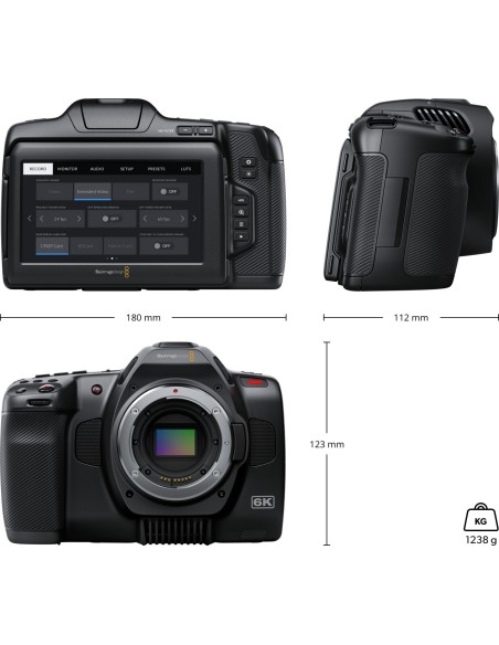 Blackmagic Design Bundle Pocket Cinema Camera 6K Pro (Canon EF) + Battery Pro Grip + Pro EVF