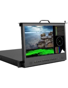 Neway LCD-17FH-R RU Pull-out IPS Rack 1U Mount Monitor...