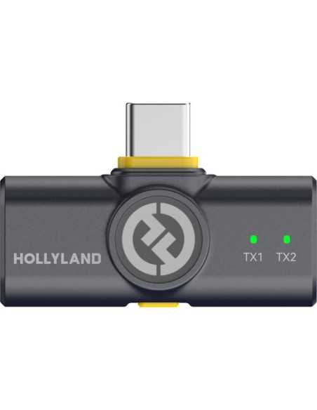 Hollyland LARK M2 COMBO Wireless Combo Microphone System (2.4 GHz, Shine Charcoal)