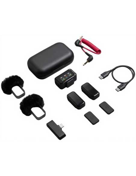 RODE Wireless Micro 2-Person Ultracompact Wireless Microphone Pro System for Cameras and Mobile Devices (2.4 GHz)