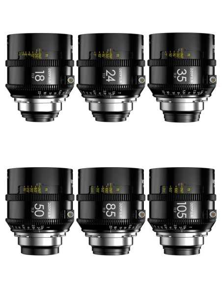 RENT DZOFilm Vespid2 T1.9 Prime 6-Lens Kit 18/24/35/50/85/105m (PL_Mount) with Hard Case