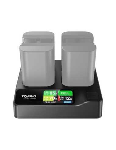 Accsoon TopRig 100W 4-Bay NP-F Fast Charger +...