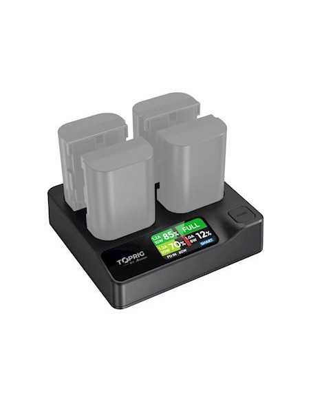 Accsoon TopRig 100W 4-Bay LP-E6 Fast Charger