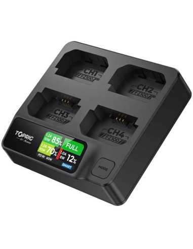 Accsoon TopRig 100W 4-Bay LP-E6 Fast Charger