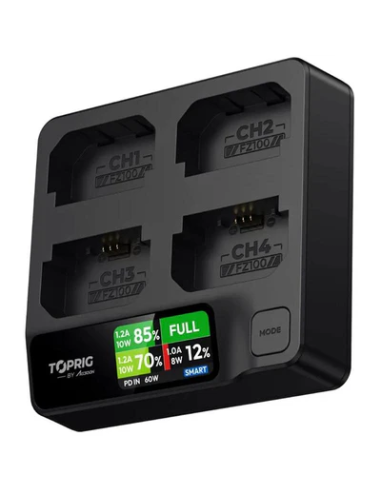 Accsoon TopRig 100W 4-Bay NP-FZ100 Fast Charger