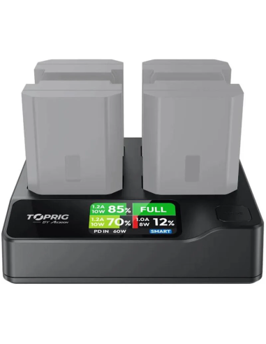 Accsoon TopRig 100W 4-Bay NP-FZ100 Fast Charger