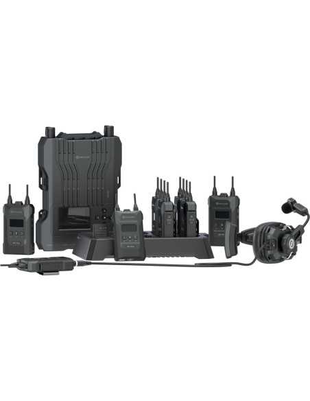Hollyland Solidcom M1 Pro Full-Duplex Sistema interfono wireless con 4 beltpack e cuffie dual-ear