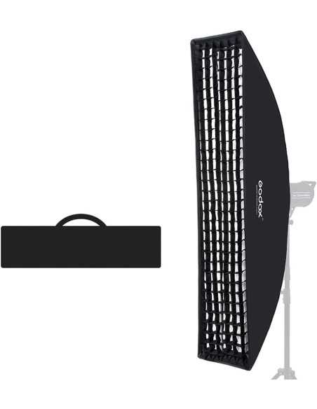Godox Softbox con supporto Bowens + griglia - 30x120cm
