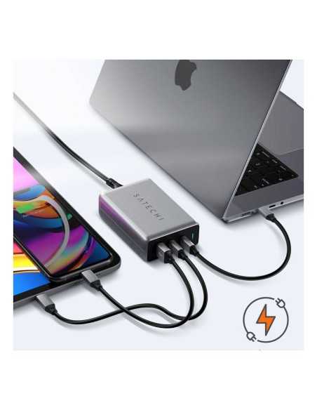 Satechi Alimentatore GAN Type-C 100W (2 porte USB-C e 1 porta USB-A)