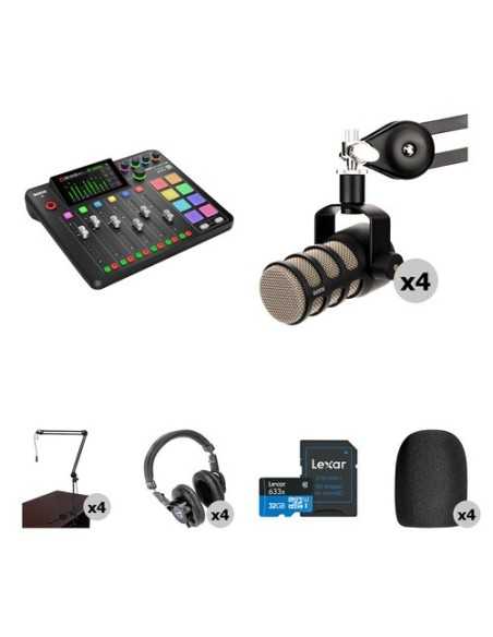 Rode Podcasting Bundle (Quattro persone)