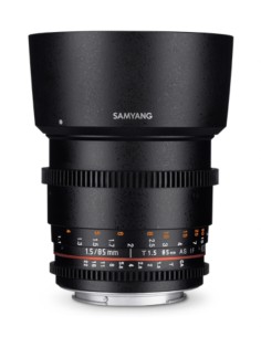 Samyang SY85VE Obiettivo 85mm t/1.5 VDSLR AS IF UMC II...