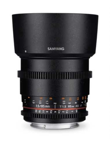 Samyang SY85VE Obiettivo 85mm t/1.5 VDSLR AS...