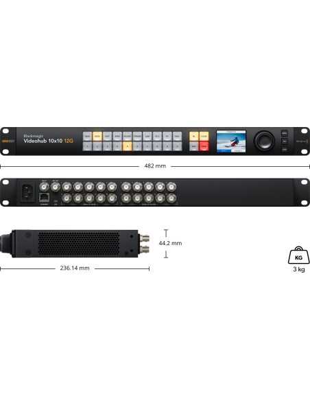 Blackmagic Design Videohub 10x10 12G Zero-Latency Video Router
