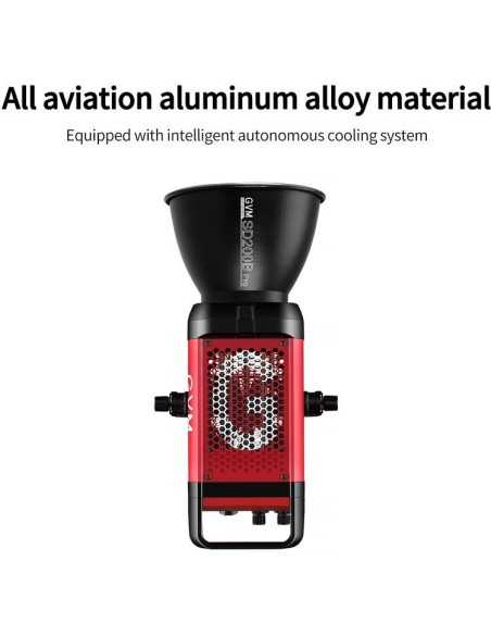 GVM Pro SD200B Bi-Color LED Video Spotlight COB Monolight con Softbox