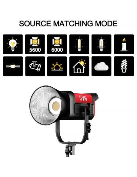 GVM Pro SD300B Bi-Color LED Monolight con Lantern Softbox