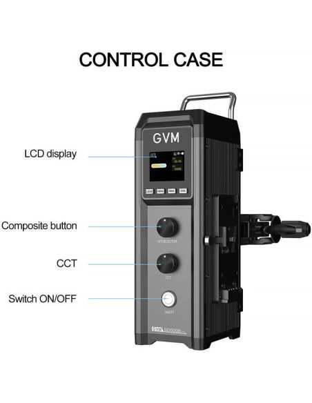 GVM Pro SD500B COB Bi-Color Video LED Monolight (V-Mount) con Lantern Softbox
