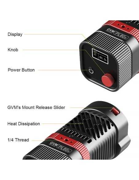 GVM 60W Bi-Color Luce portatile -1 Luce