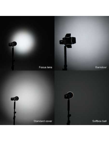 GVM 60W RGB Luce Led Portatile con batteria integrata Torcia -3 luci