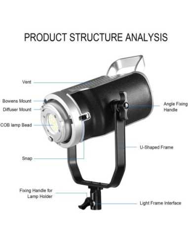 GVM SD300S LED Studio Video Daylight Spotlight...