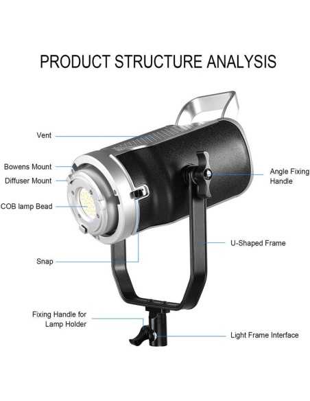 GVM SD300S LED Studio Video Daylight Spotlight con Lantern Softbox