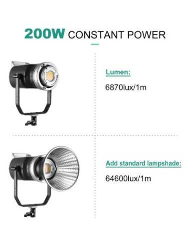 GVM 200W High Power LED Spotlight Bi-Color con...