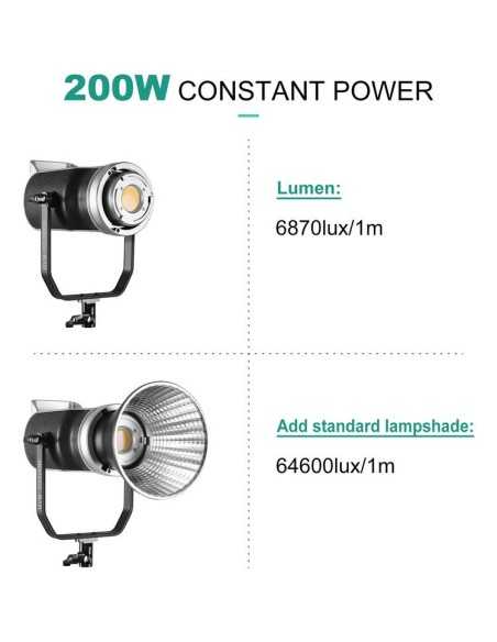 GVM 200W High Power LED Spotlight Bi-Color con Softbox