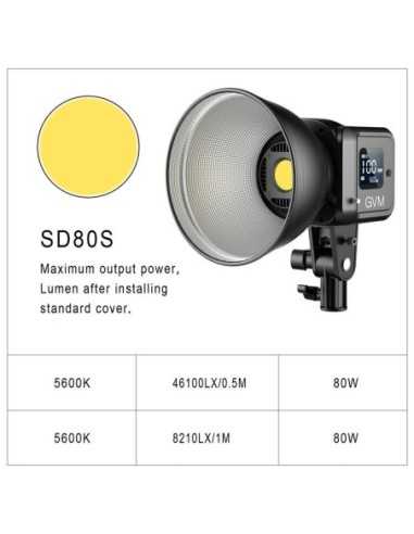 GVM SD80S Daylight LED Studio Video Spotlight...