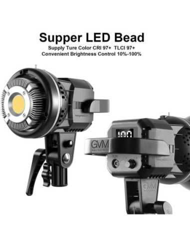 GVM P80S-2D Kit 80W High power led 2 luci con...