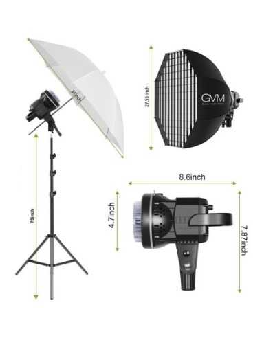 GVM Kit 4 luci P80S 80W High power 4 con...